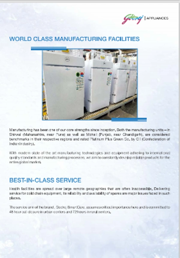 Godrej Medicine Storage Refrigerator - 